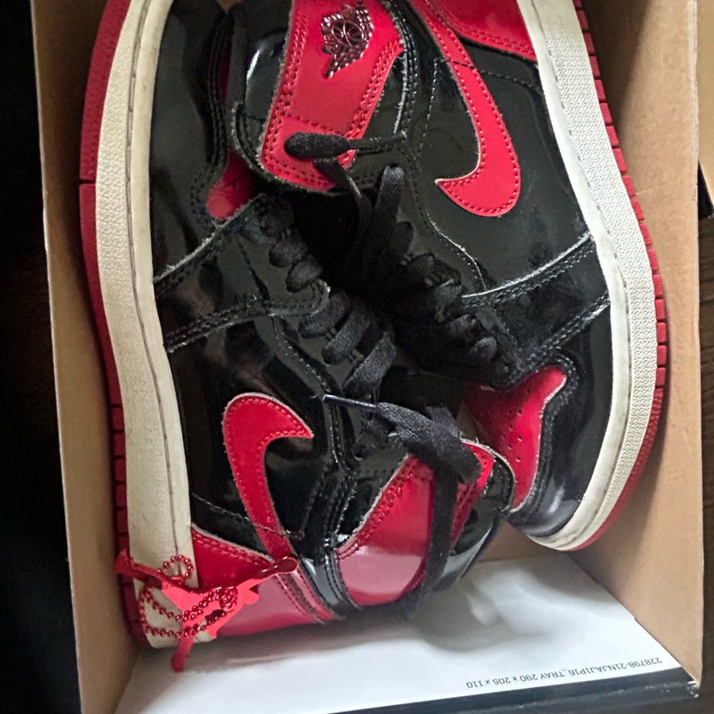 Nike Air Jordan 1 Retro High OG Black and Red ‘Patent Bred’